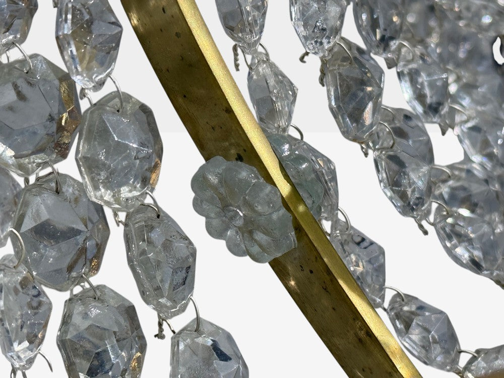 Russian Neoclassical Style, Monumental Chandeliers, Bronze, Crystal, 1960s