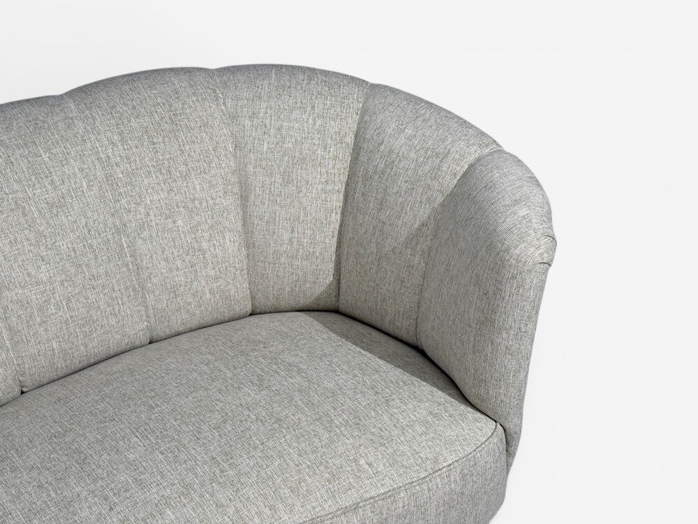 Danish Modern, Banana Sofa, Beechwood, Green Fabric, Denmark, 1940s