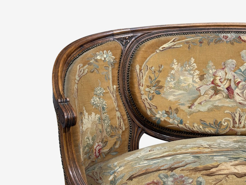 Louis XVI Style, Salon Suite, Tapestry, Walnut, France, 20th c.
