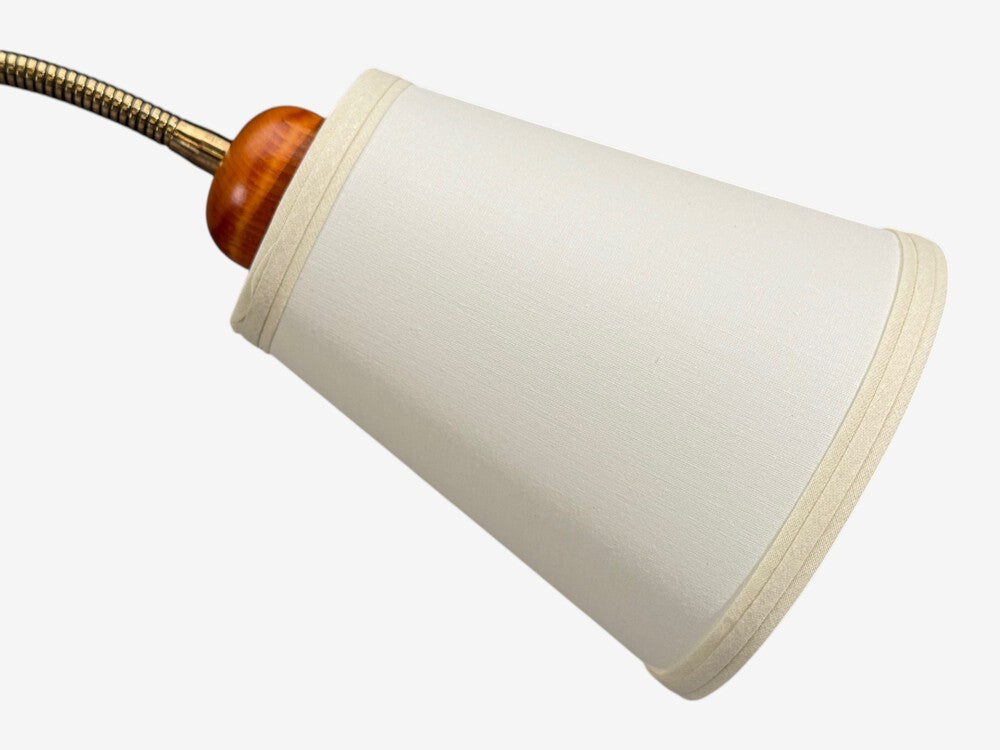 Markslöjd, Floor Lamp, Light Wood, Metal, Fabric, Sweden, 1990s