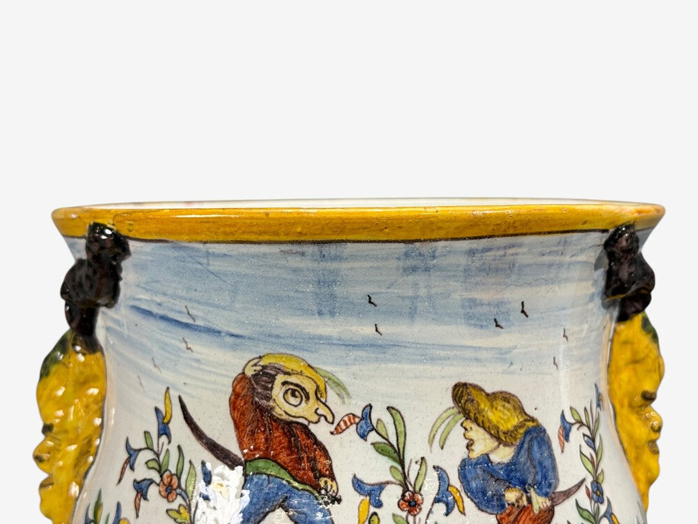 French Modern, Majolica Jardinieres, Ceramic, France, 1870s