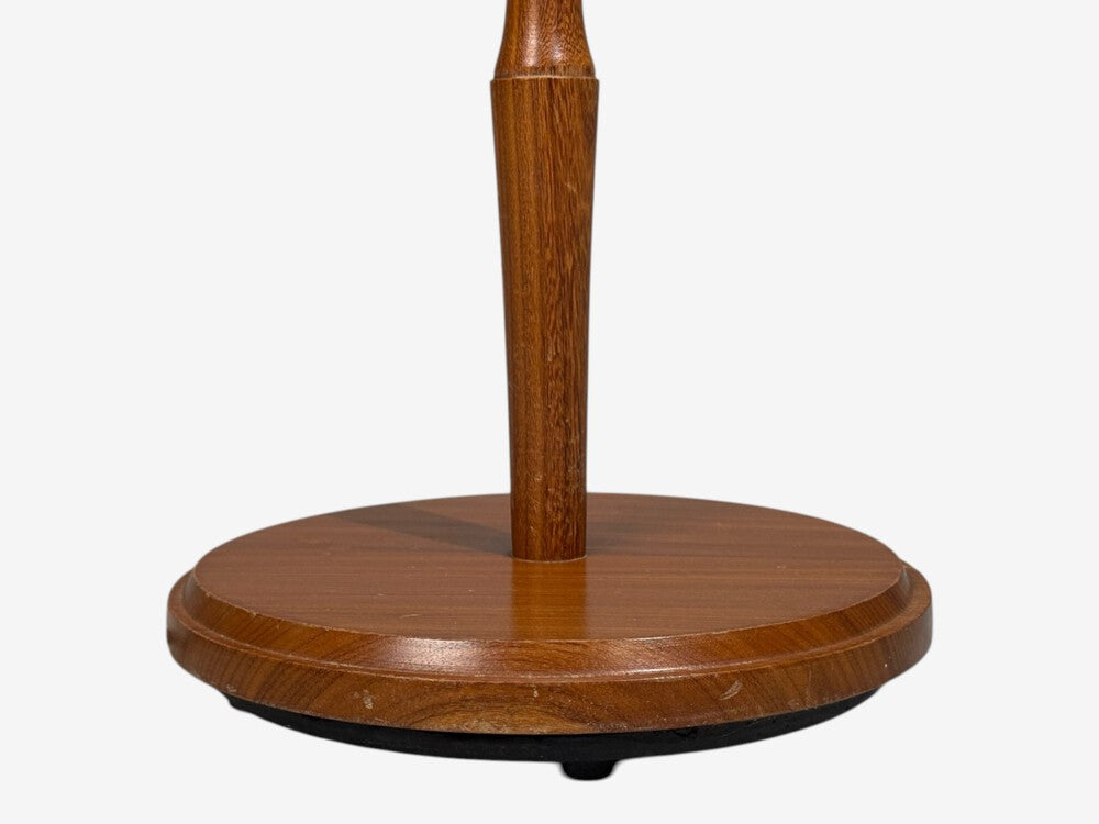 Swedish Modern, Adjustable Floor Lamp, Wood, Brass, Sweden, 1960s
