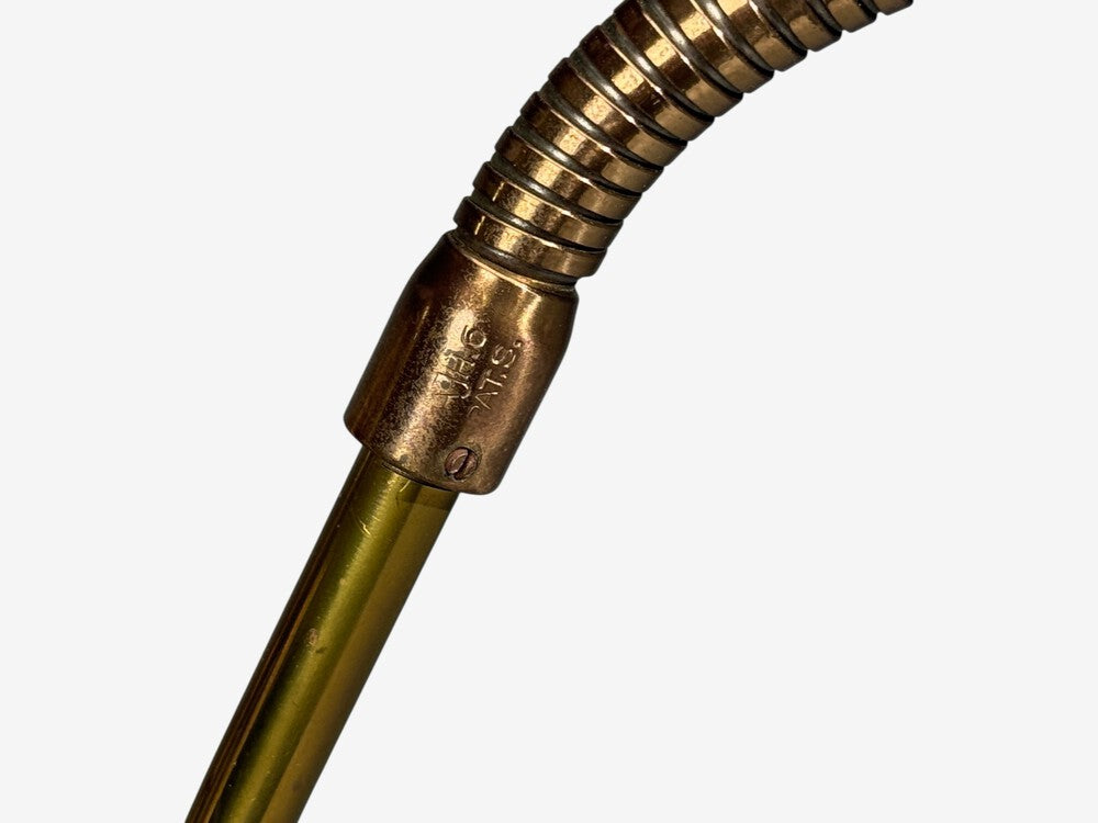 Swedish Modern, Adjustable Floor Lamp, Wood, Brass, Sweden, 1960s
