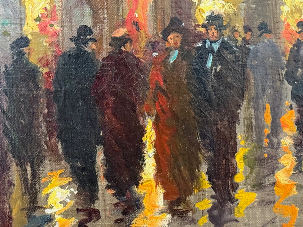 Edouard-Léon Cortès, Oil on Canvas, French Painting, Paris Street Scene, 20th C.