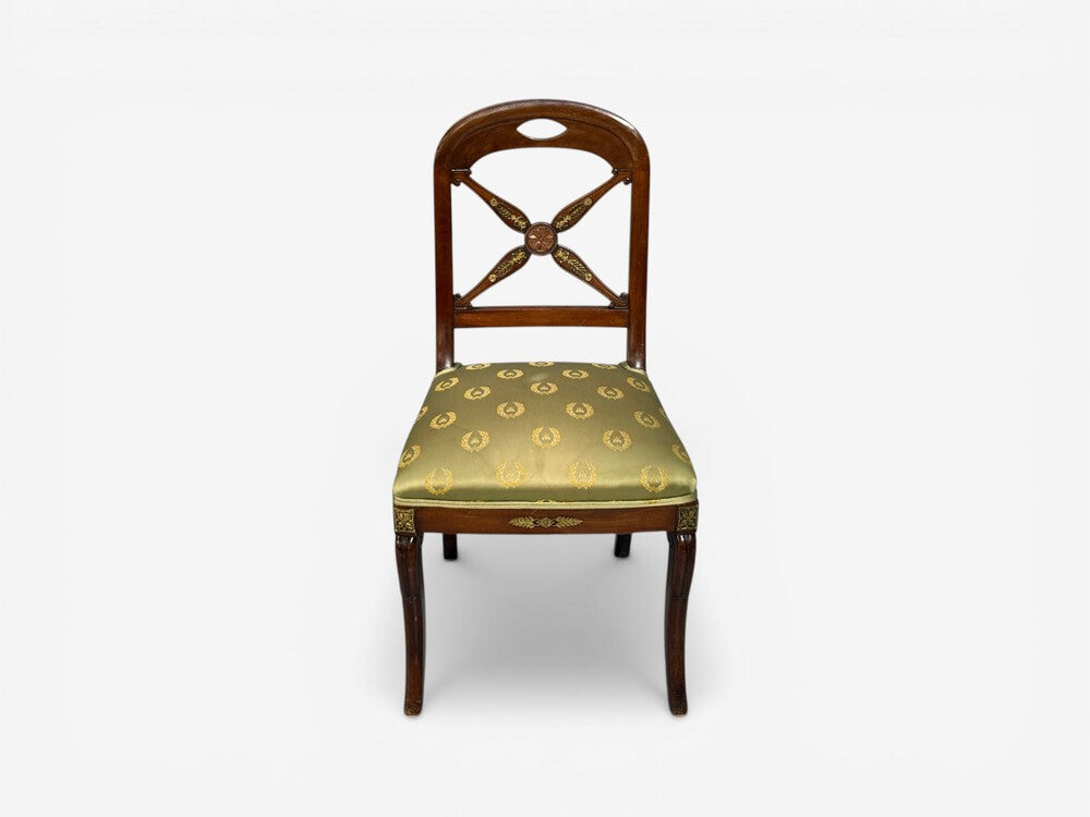 Guillaume Grohé, Kidney Shaped Desk and Chair, Leather, Bronze, France, 19th c.