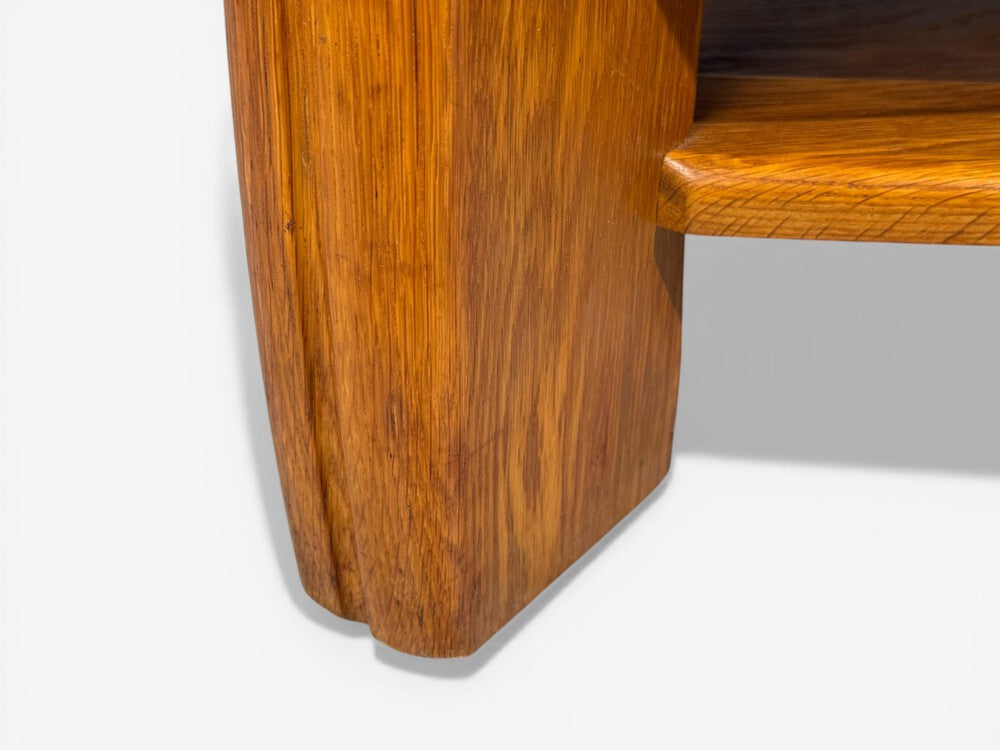 Dutch Modern, Brutalist Coffee Table, Oak, Netherlands, 1970s