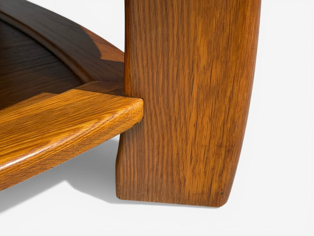 Dutch Modern, Brutalist Coffee Table, Oak, Netherlands, 1970s