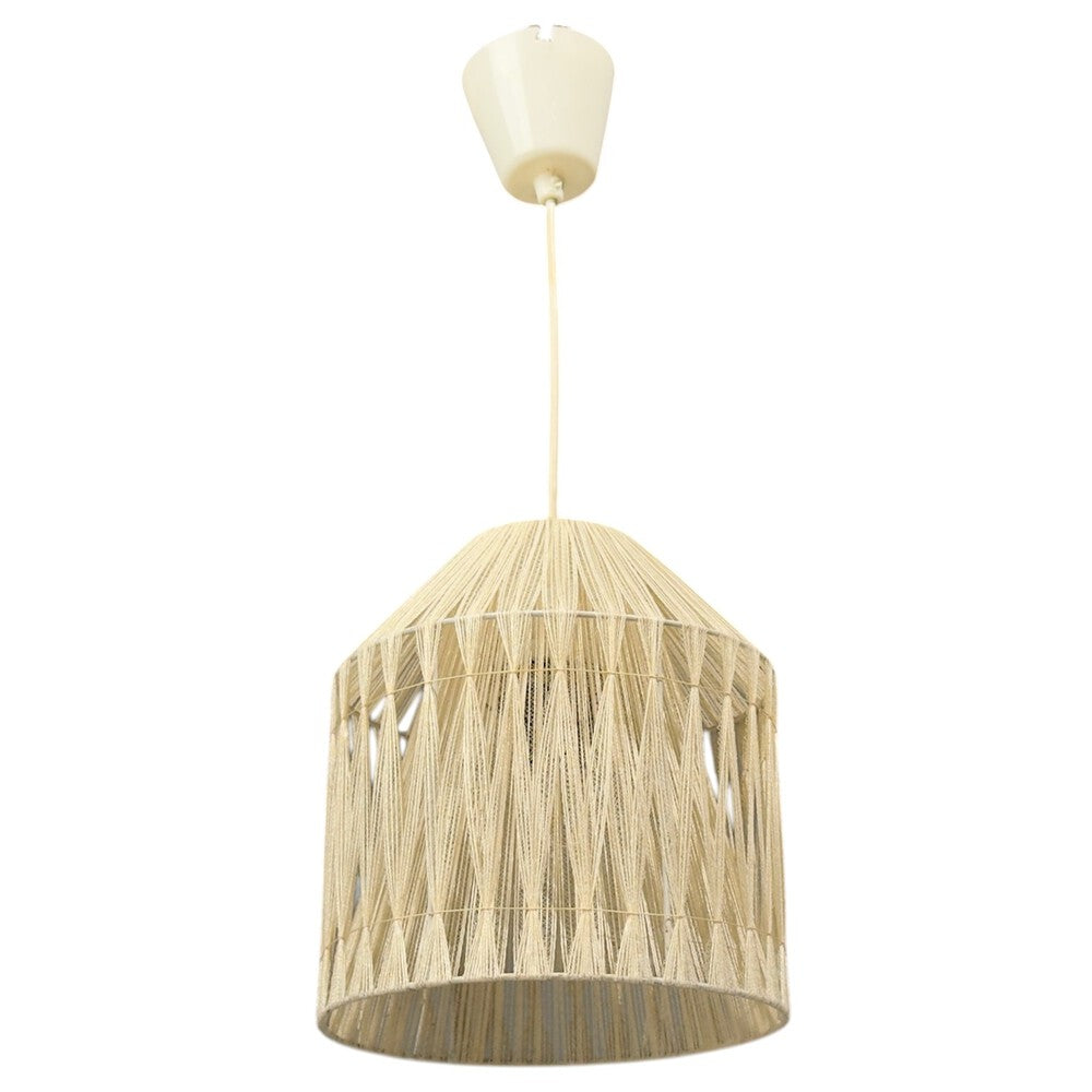 Swedish Modern, Pendant Light, Fabric, Plastic, Sweden, 1970s
