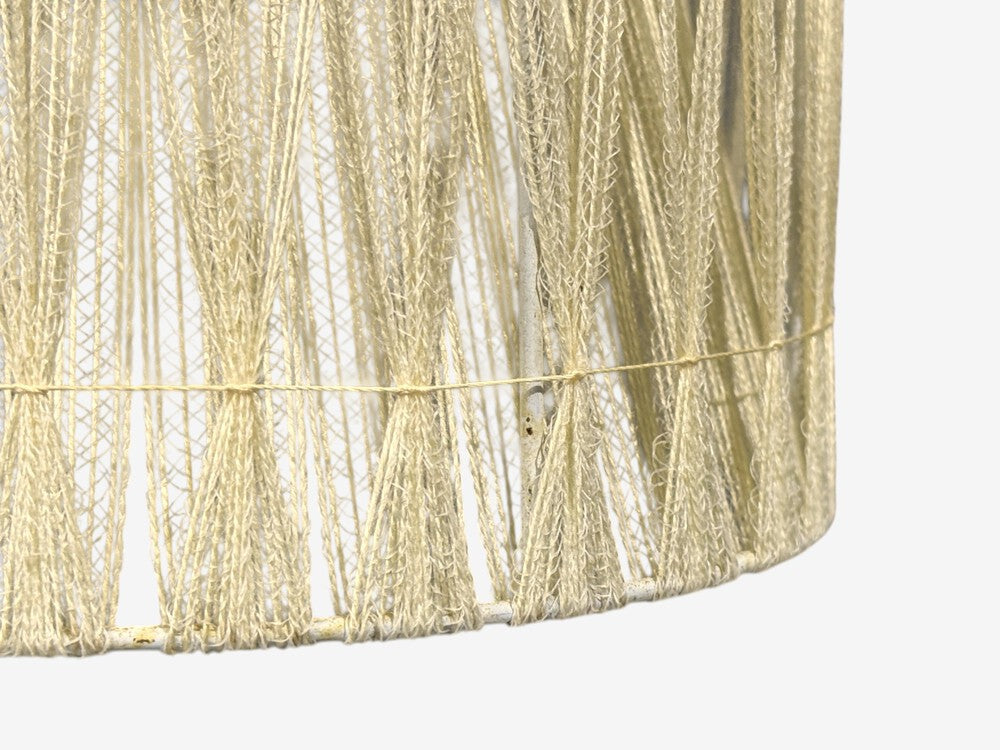 Swedish Modern, Pendant Light, Fabric, Plastic, Sweden, 1970s