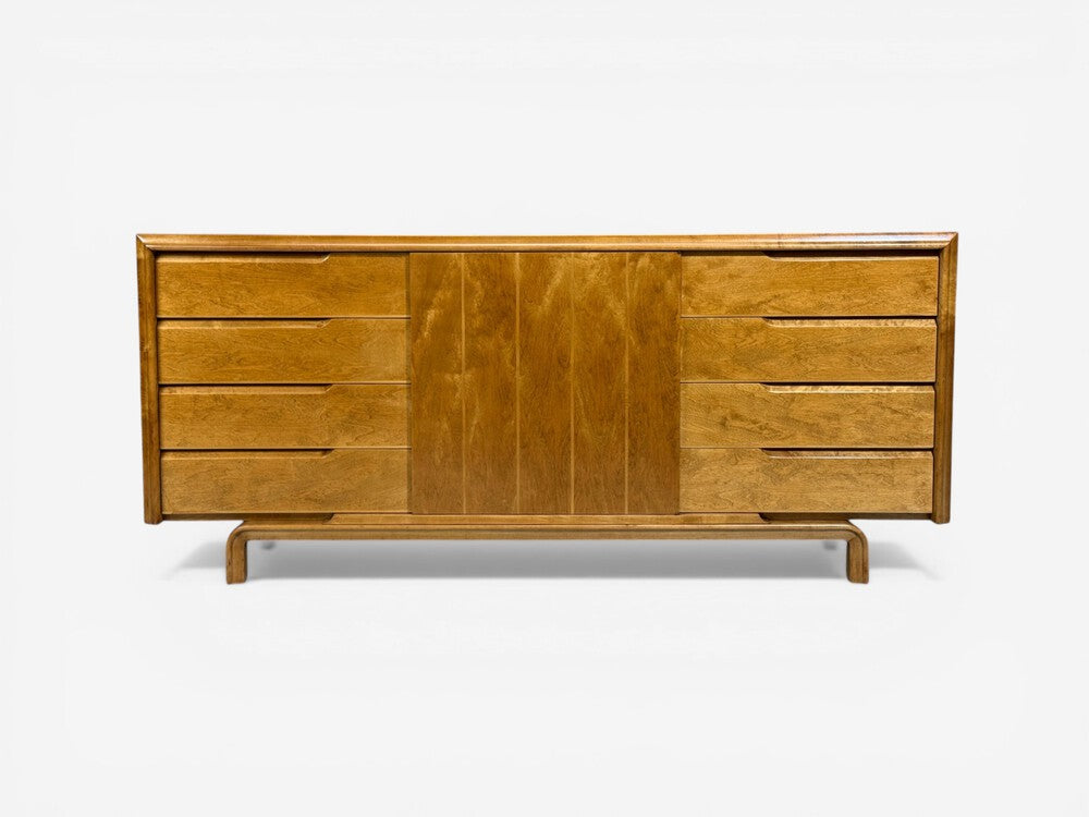 Edmond J Spence, Dresser, Burled Maple, Bentwood, Sweden, 1960s