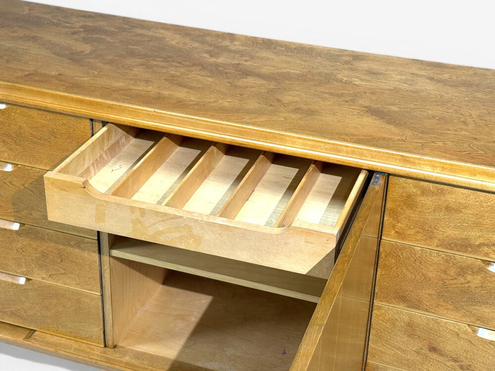 Edmond J Spence, Dresser, Burled Maple, Bentwood, Sweden, 1960s
