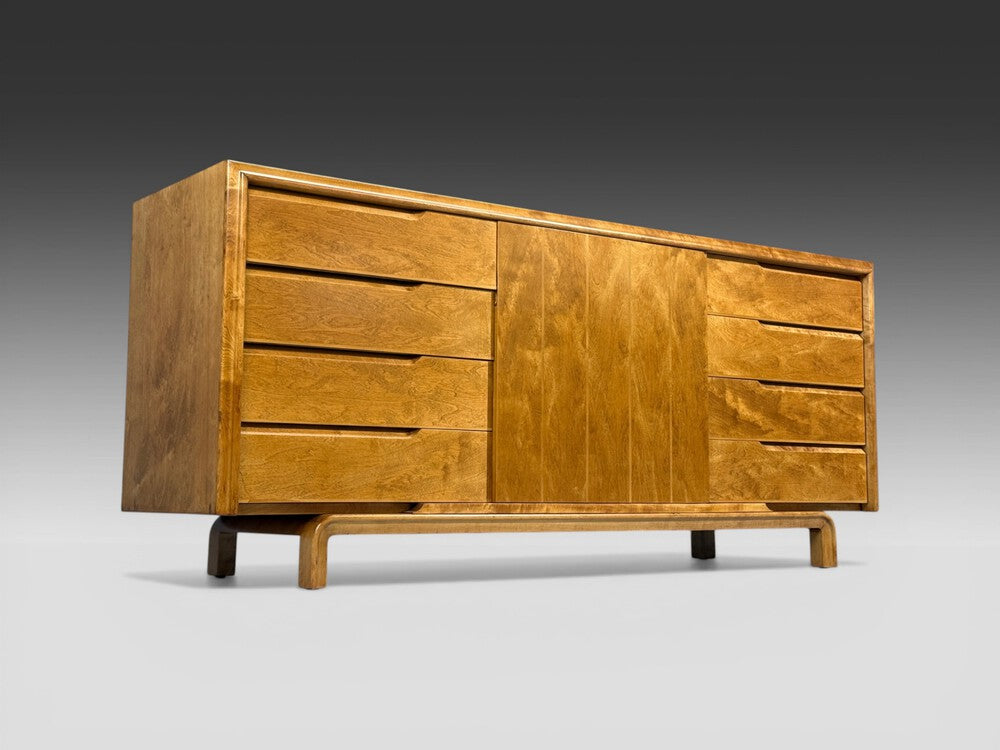 Edmond J Spence, Dresser, Burled Maple, Bentwood, Sweden, 1960s