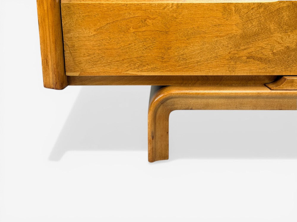 Edmond J Spence, Dresser, Burled Maple, Bentwood, Sweden, 1960s