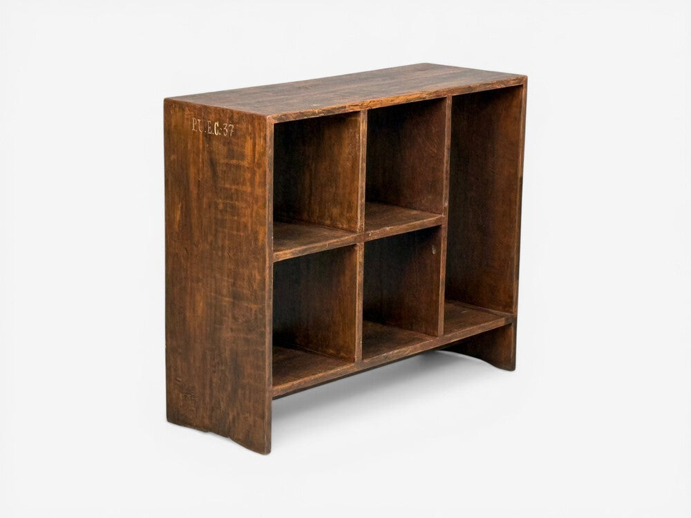 Pierre Jeanneret, 5-Hole File Rack or Bookcase, Teak, Chandigarh, 1960s