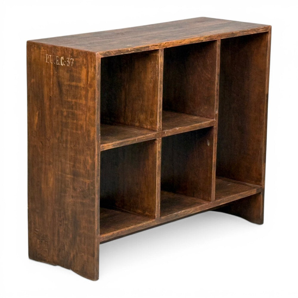 Pierre Jeanneret, 5-Hole File Rack or Bookcase, Teak, Chandigarh, 1960s