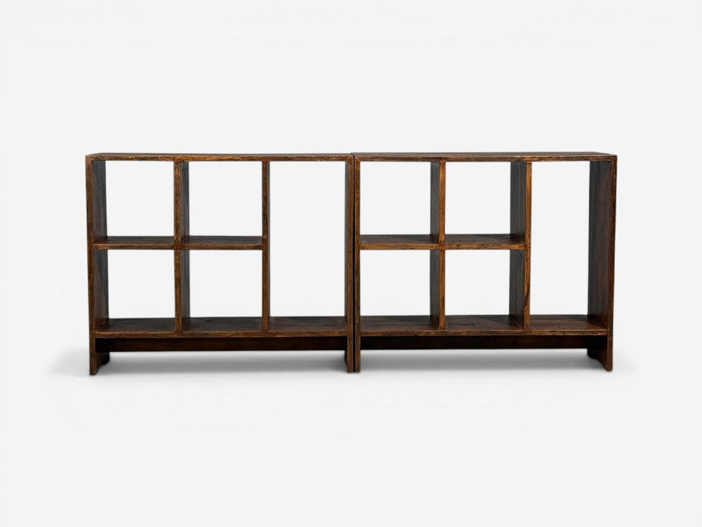 Pierre Jeanneret, 5-Hole File Racks or Bookcases, Teak, Chandigarh, 1960s