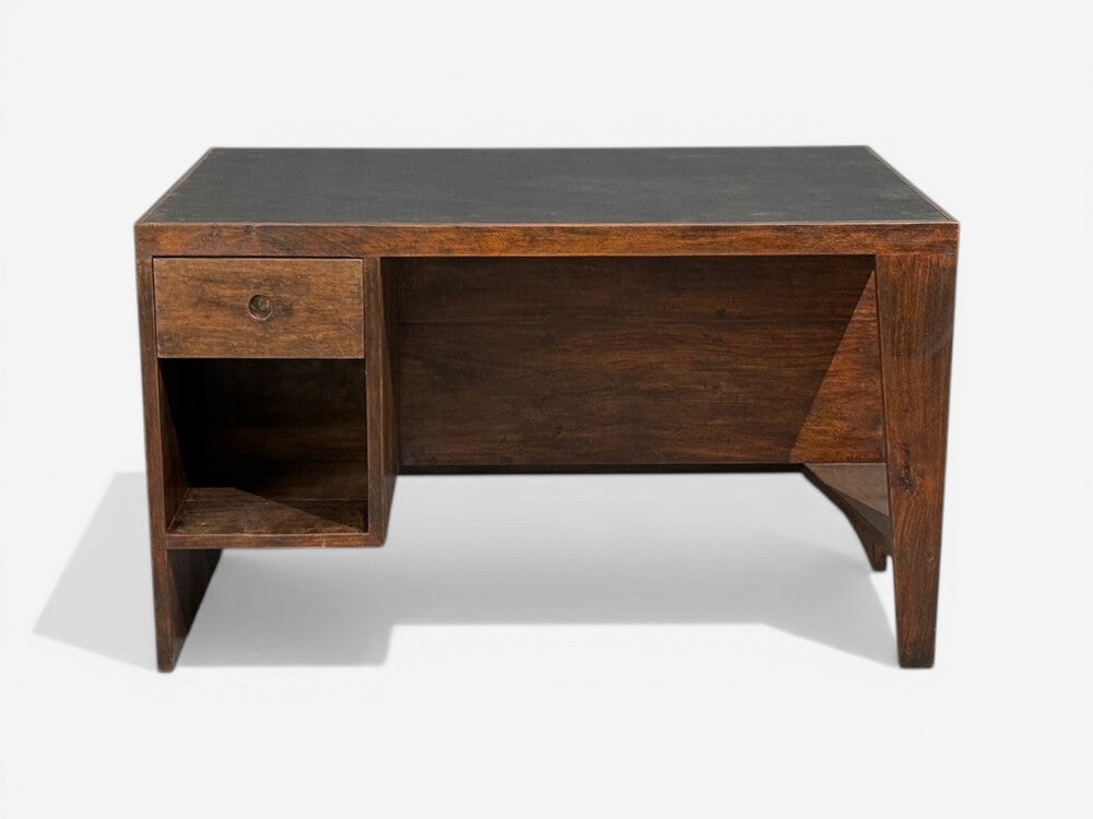 Pierre Jeanneret, Pigeonhole Desk, Teak, Leatherette, Chandigarh, India, 1960s