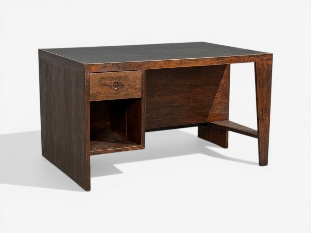 Pierre Jeanneret, Pigeonhole Desk, Teak, Leatherette, Chandigarh, India, 1960s