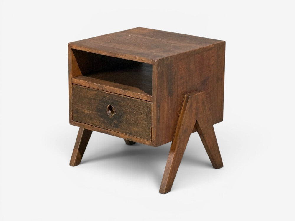 Pierre Jeanneret, Nightstands, Teak, Chandigarh, India, 1960s
