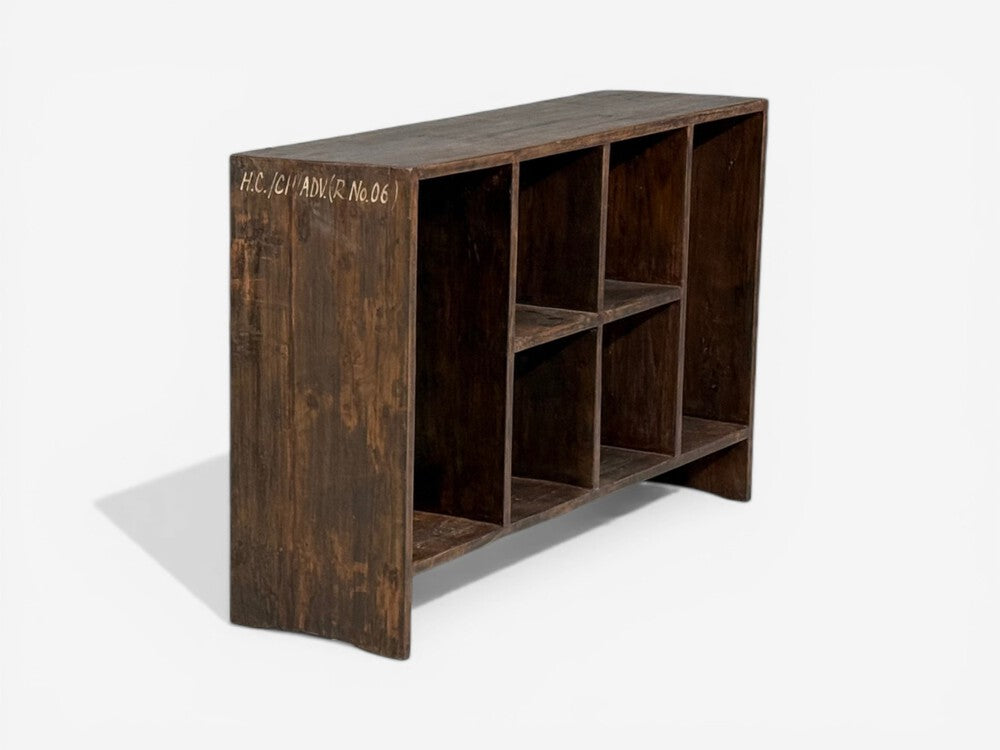 Pierre Jeanneret, 6-Hole File Racks or Bookcases, Teak, Chandigarh, 1960s