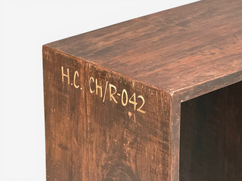 Pierre Jeanneret, 6-Hole File Rack or Bookcase, Teak, Chandigarh, 1960s