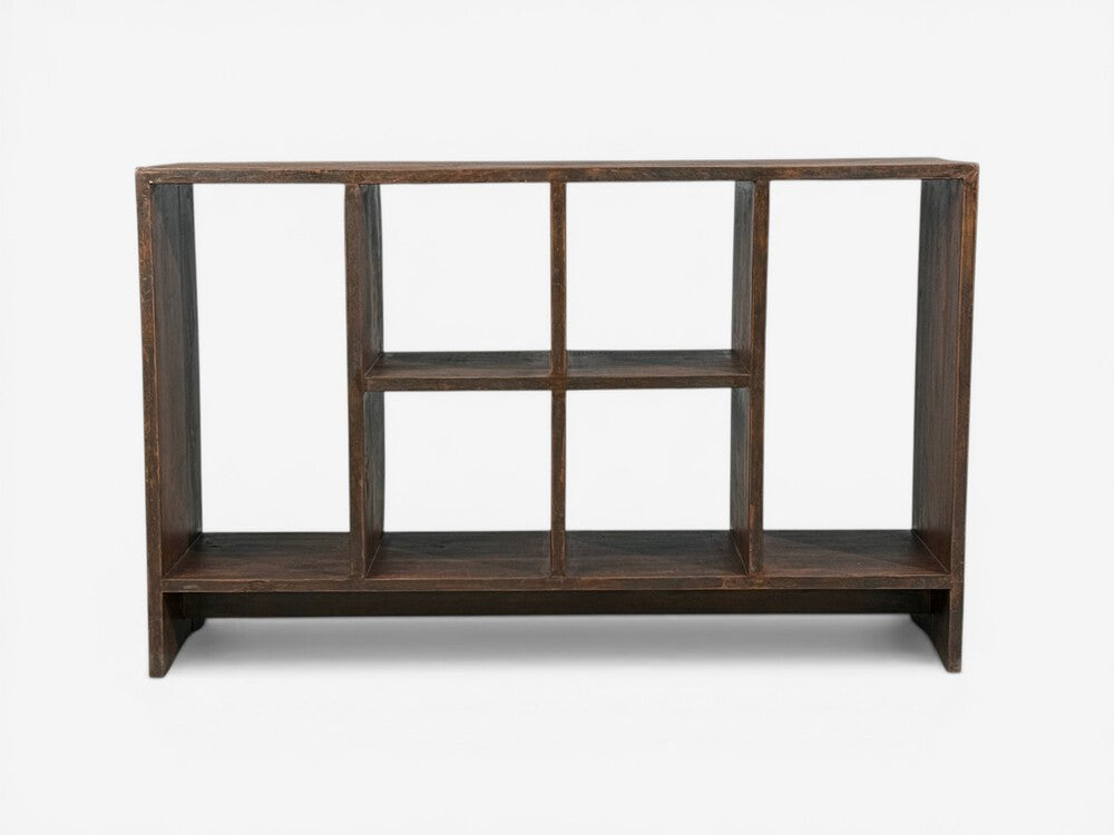 Pierre Jeanneret, 6-Hole File Rack or Bookcase, Teak, Chandigarh, 1960s