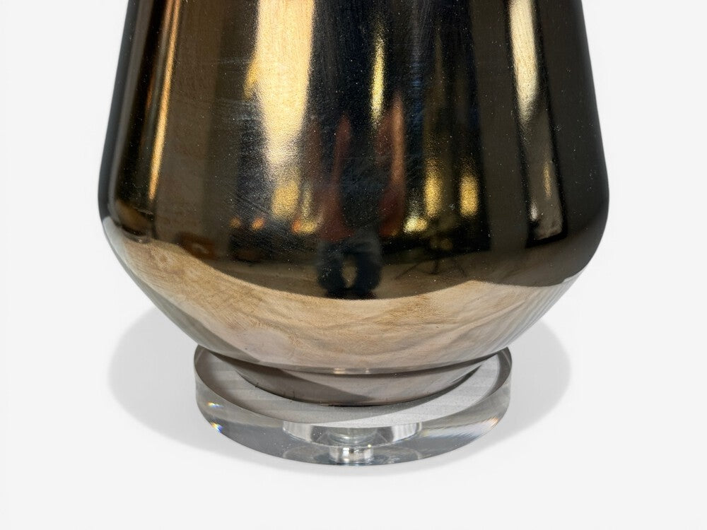 Modern Table Lamps, Distressed Bronze Glass Finish, Lucite, USA, 21st c.