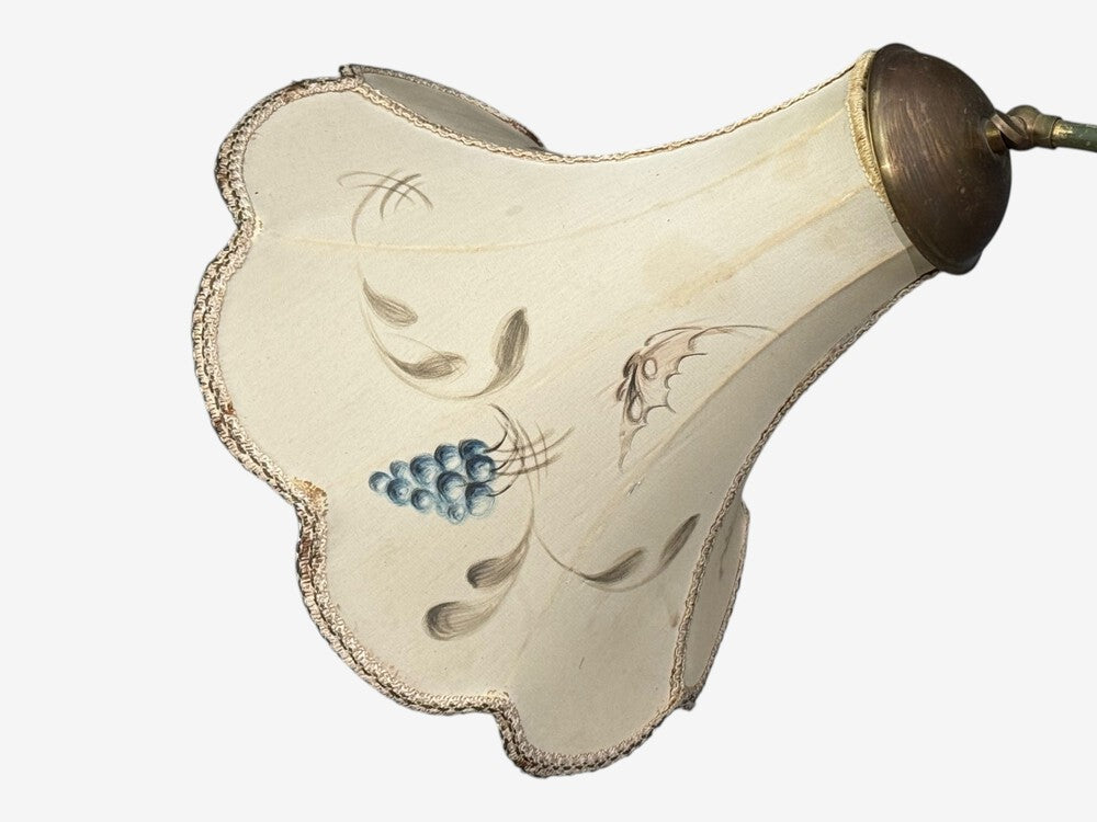 Swedish Modern, Floor Lamp, Rattan, Elm, Fabric, Sweden, 1940s