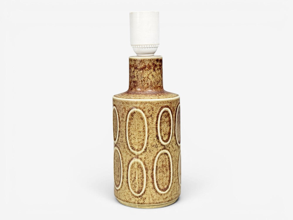 Desiree Stentöj, Table Lamp, Brown Stoneware, Denmark, 1960s