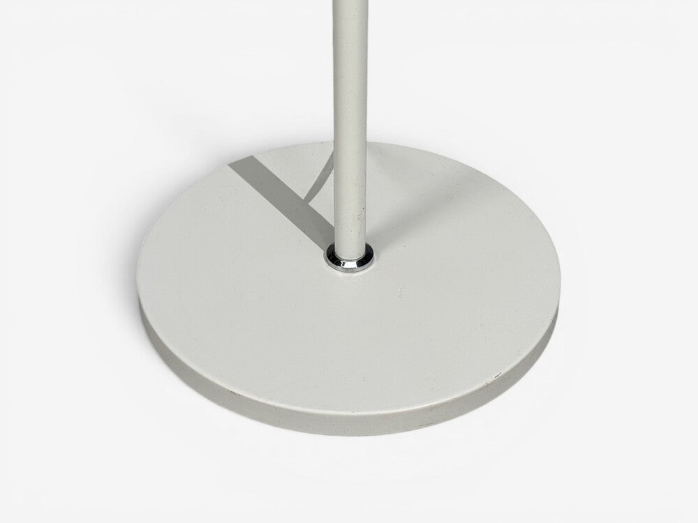 AH Belysing, Floor Lamp, White Lacquered Metal, Red Fabric, Sweden, 2000s