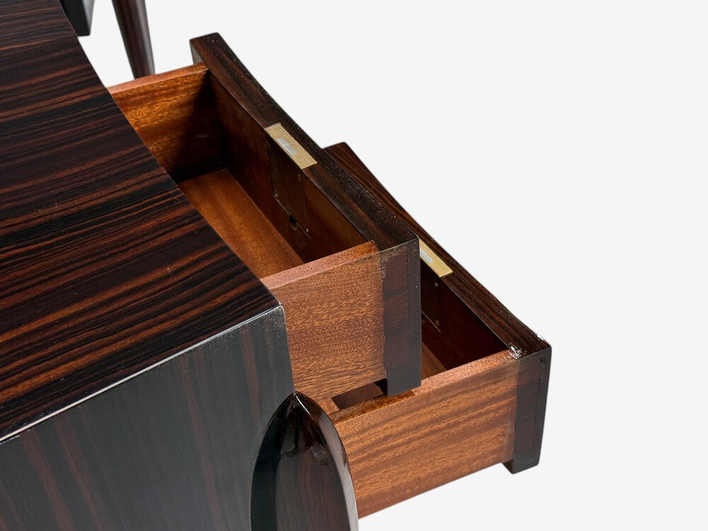 Émile-Jacques Ruhlmann Attr., Macassar Mahogany, Shagreen, France, 1900s
