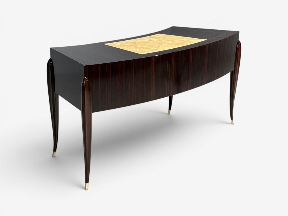 Émile-Jacques Ruhlmann Attr., Macassar Mahogany, Shagreen, France, 1900s