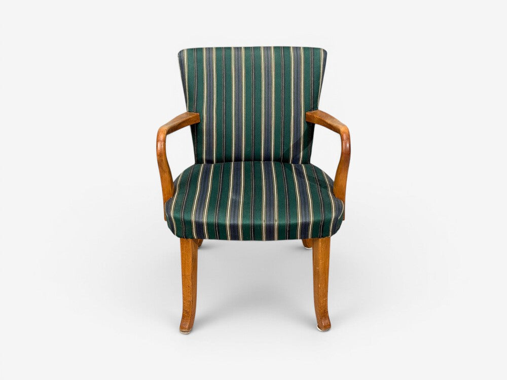 Alfred Christensen Style, Armchair, Bentwood, Fabric, Sweden, 1960s