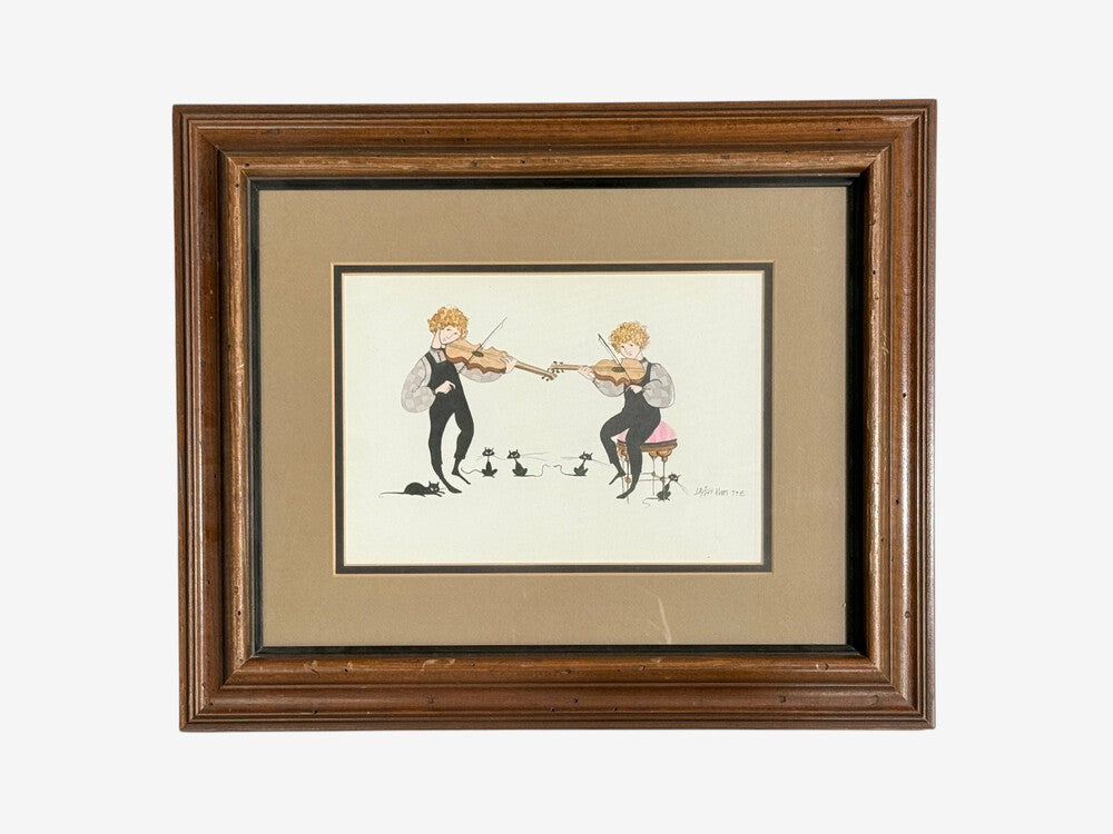 P. Buckley Moss, Framed Folksy Artwork Print, USA, 1979