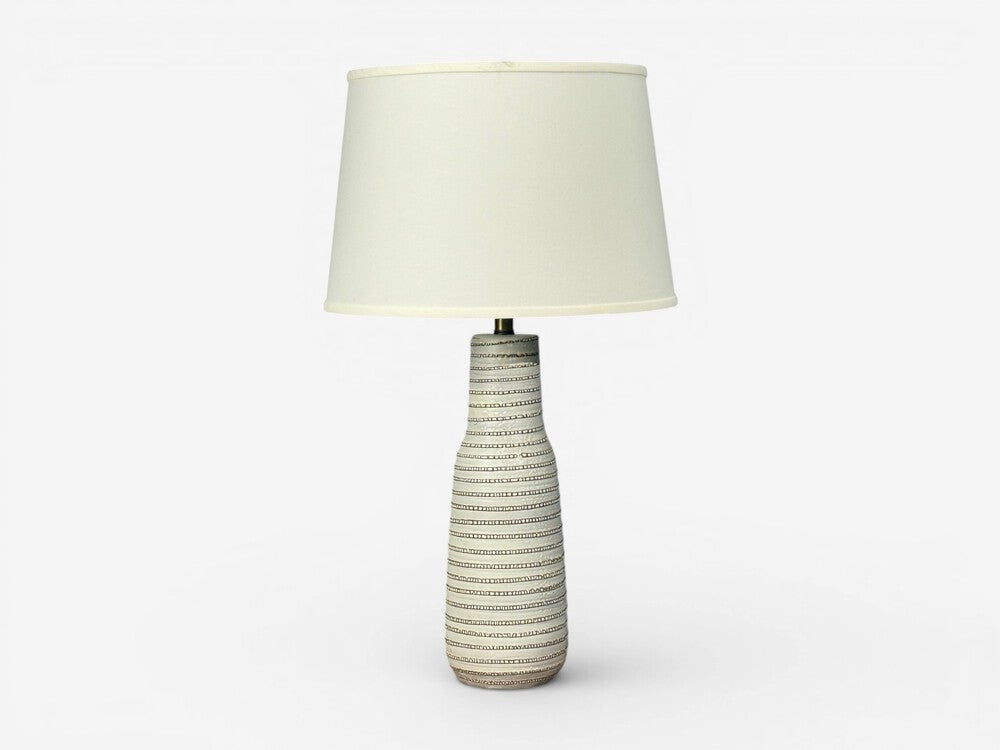 Gordon & Jane Martz, Large Table Lamp, Light Grey Ceramic, USA, 1960s