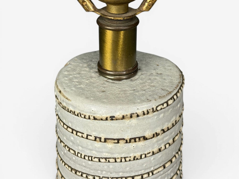 Gordon & Jane Martz, Large Table Lamp, Light Grey Ceramic, USA, 1960s