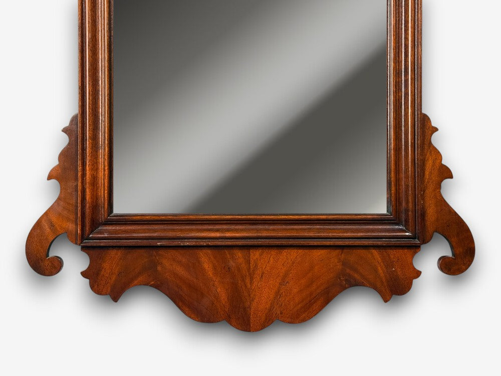 Chippendale, Wall Mirror, Mahogany, Beveled Glass, UK, 20th c.