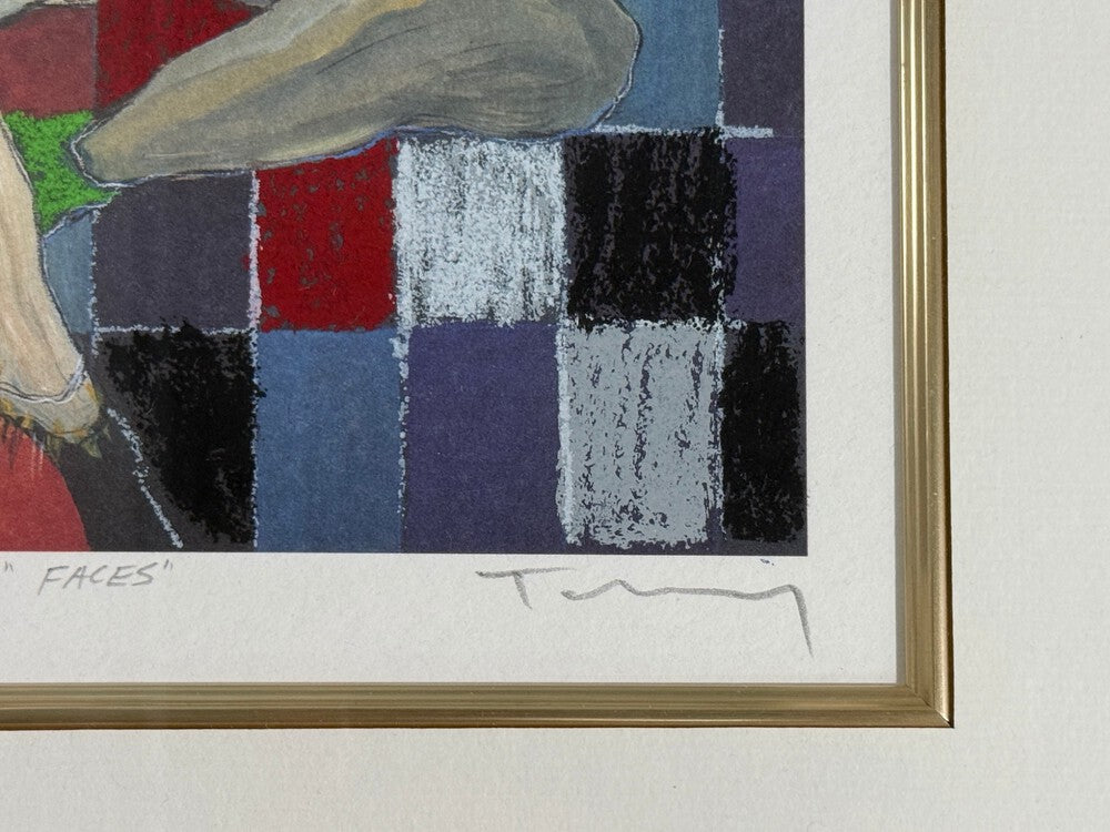 Itzchak Tarkay, Limited Edition Framed Clown Lithograph, Signed and Dated, 2000s
