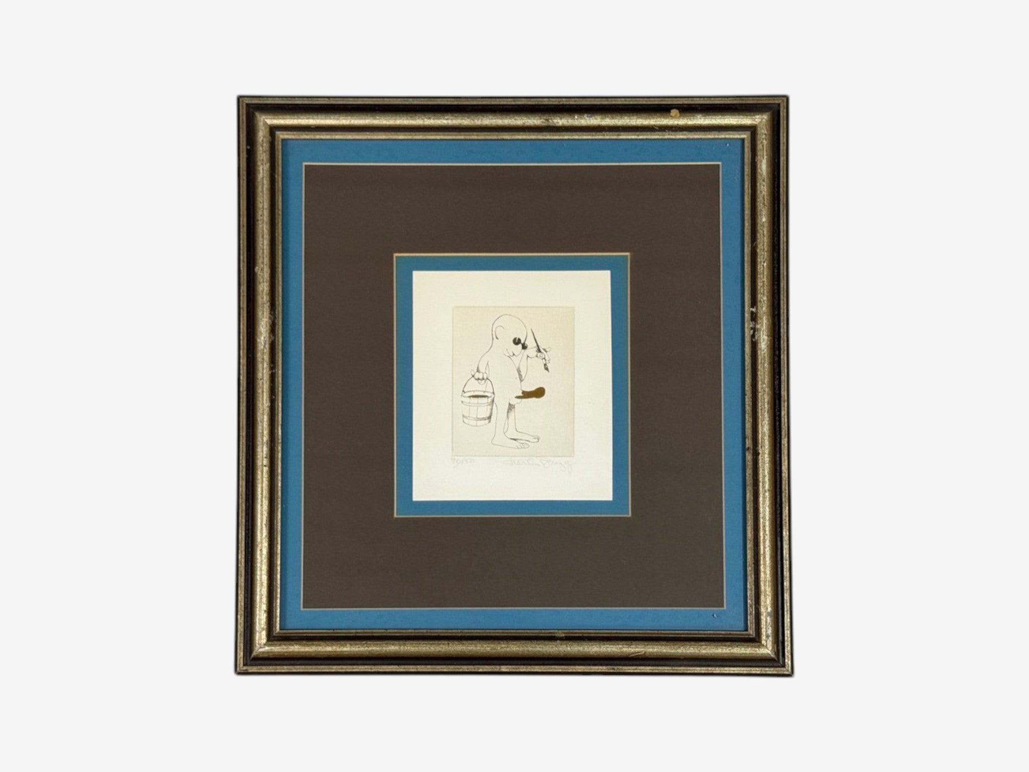 Charles Bragg, Two Etchings, Nasty Series, Signed and Stamped, American, 20th c.