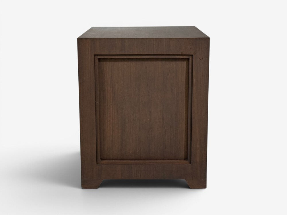 Modern, Nightstands or Bedside Tables, Stained Wood, Brass, USA, 21st c.