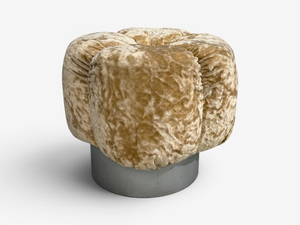Italian Modern, Ottomans, Fabric, Painted Wood, Italy, 1930s