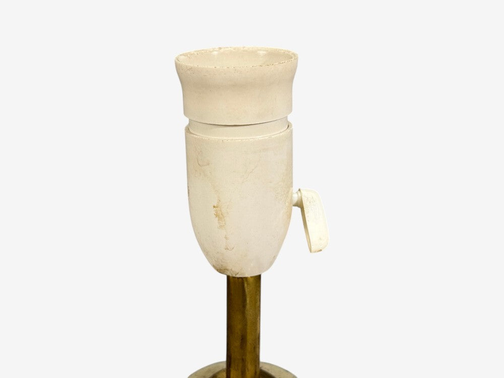 Ursula Printz, Large Table Lamp, Brown Stoneware, Denmark, 1960s