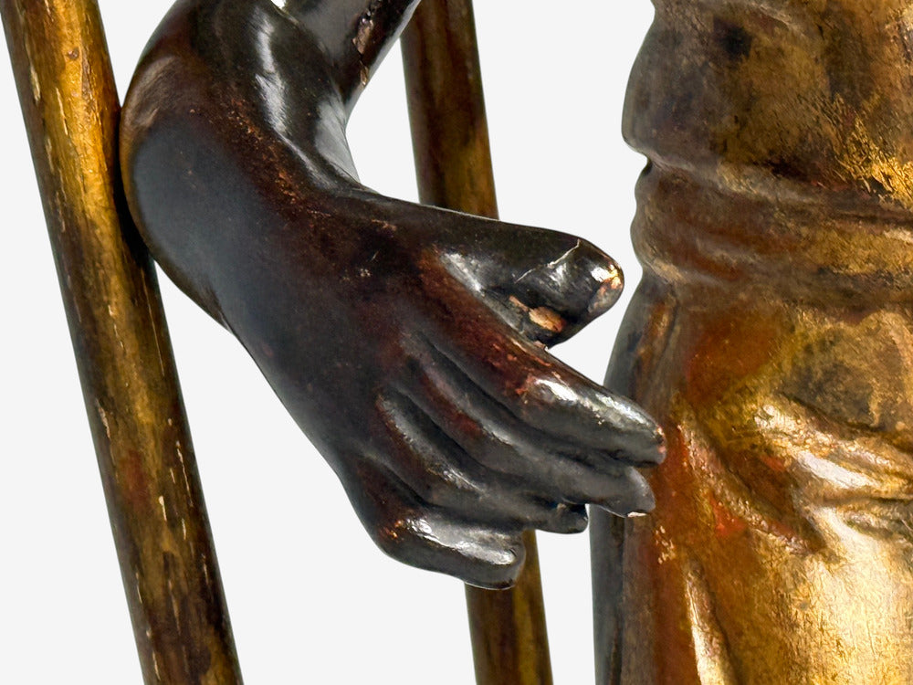 18th/19th c. Italian, Venetian Blackamoor Gueridons, Opposing Figures, Marble