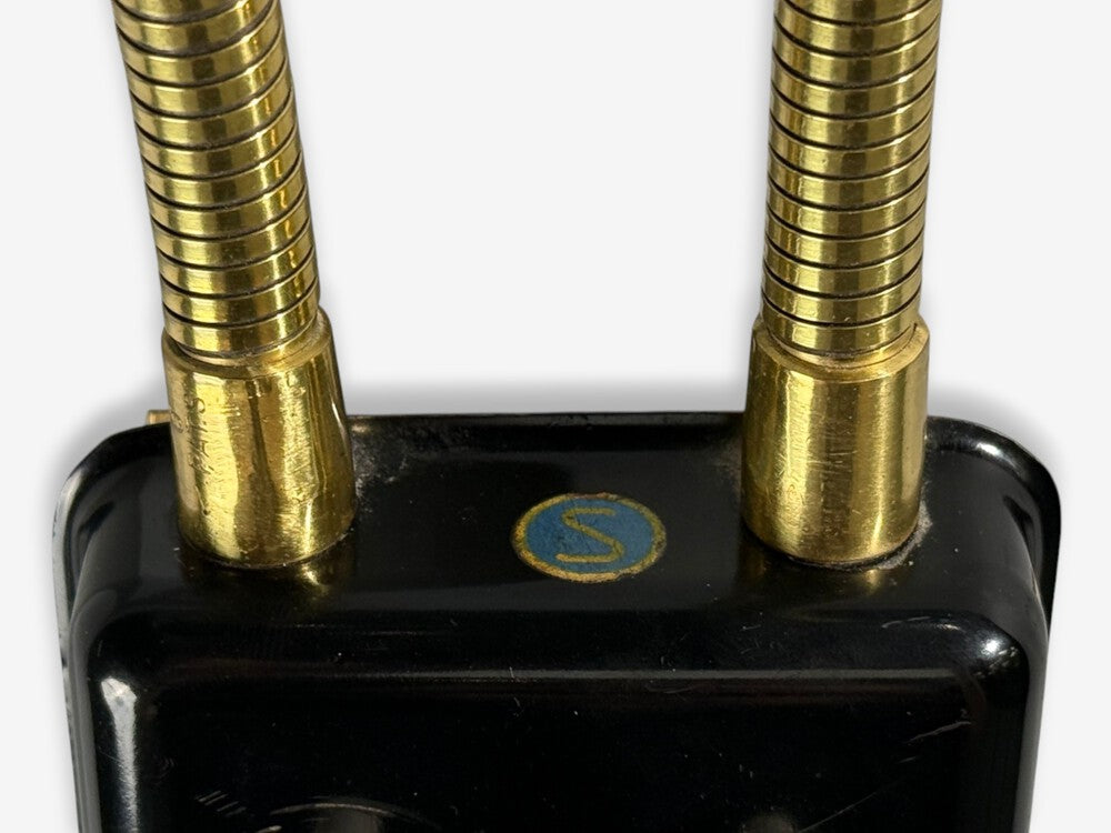 Upsala Armaturfabrik, Adjustable Wall Sconce, Black Metal, Brass, Sweden, 1960s