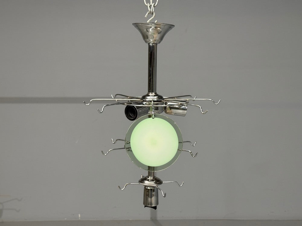 Mid-Century Modern, Mint Green Murano Glass, Pendant Light, 1960s