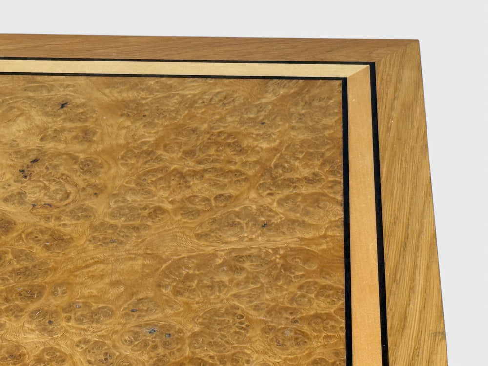 David Linley, Inlaid Dining Table, Burlwood Oak, United Kingdom, 2000s