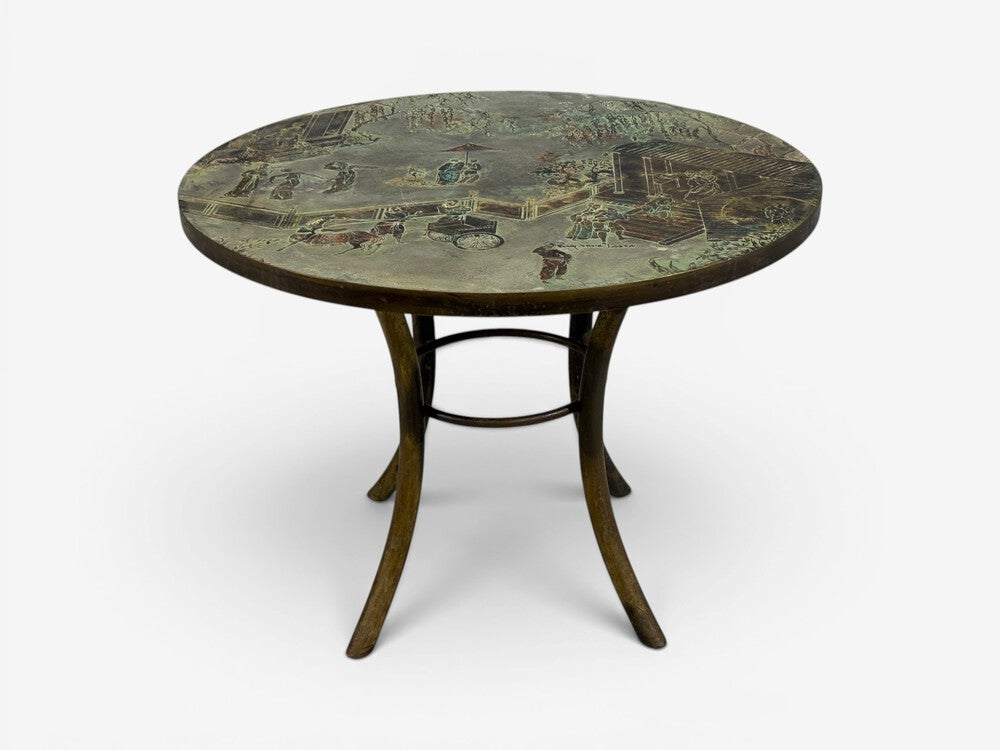 Philip and Kelvin LaVerne, Rare Center Table, Bronze, USA, 1960s
