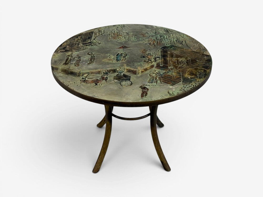 Philip and Kelvin LaVerne, Rare Center Table, Bronze, USA, 1960s