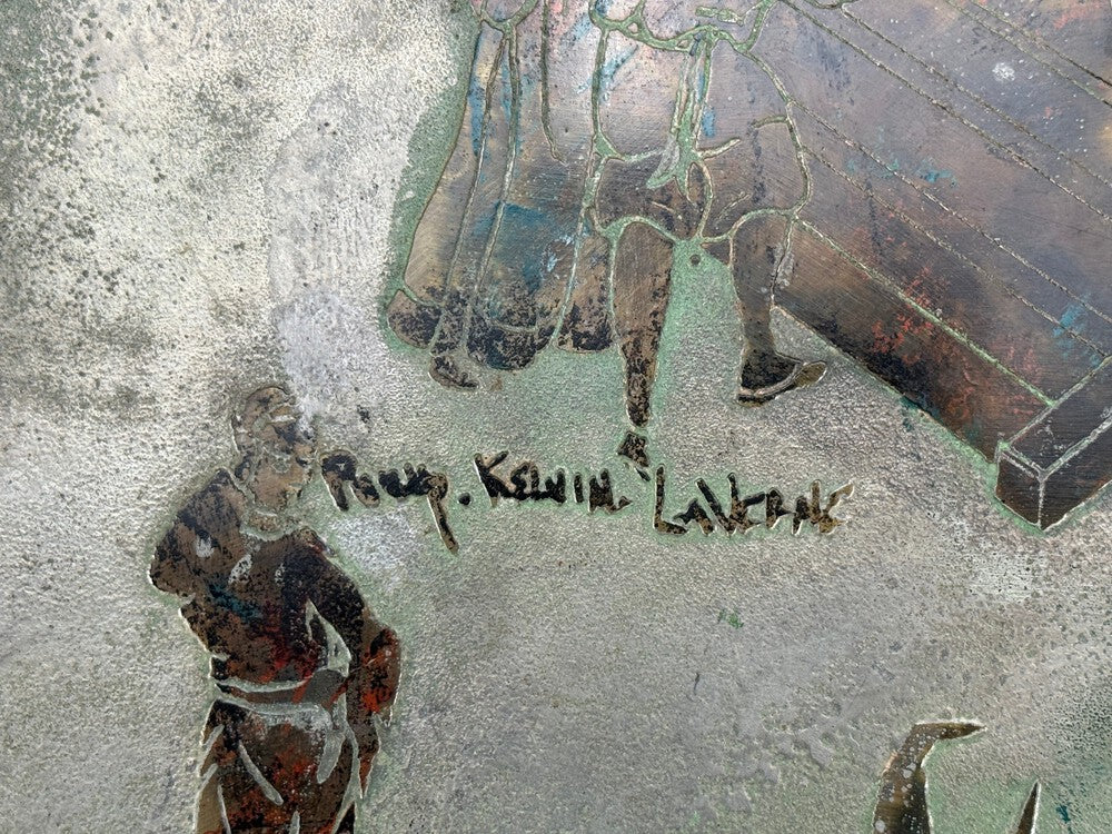 Philip and Kelvin LaVerne, Rare Center Table, Bronze, USA, 1960s