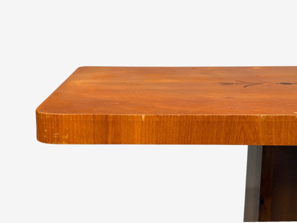 Swedish Art Deco, Inlaid Side Table, Stained Wood, Sweden, 1930s